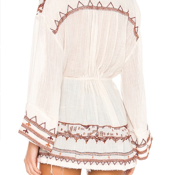 NWT Free People Boho Saffron Embroidered Festival Tunic. Size S - Picture 6 of 8